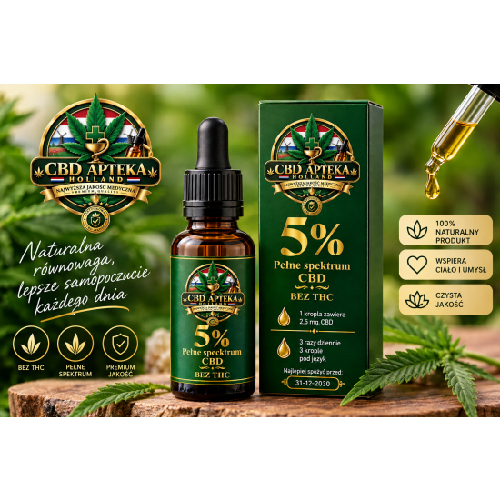 Olej konopny CBD 5%